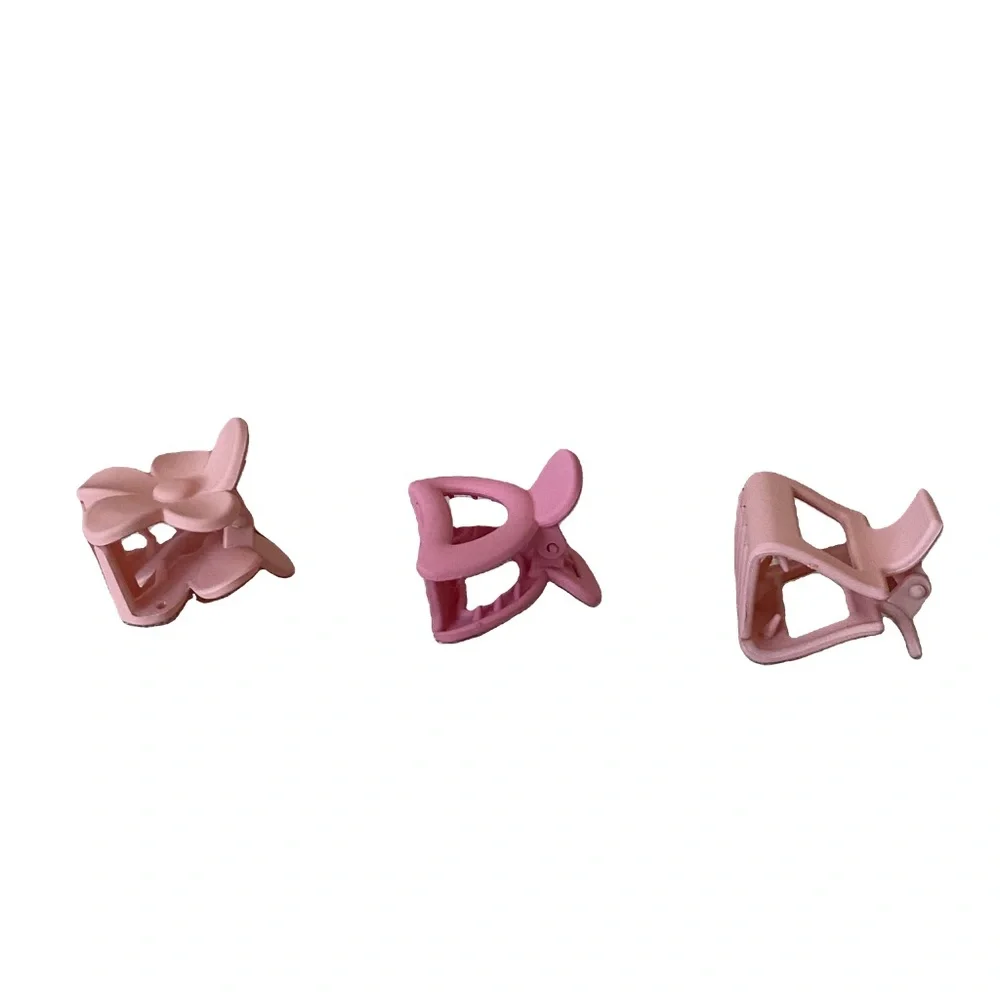 Cute Mini Pink Hair Claws For Girls Perfect For Half Ponytail Accessories